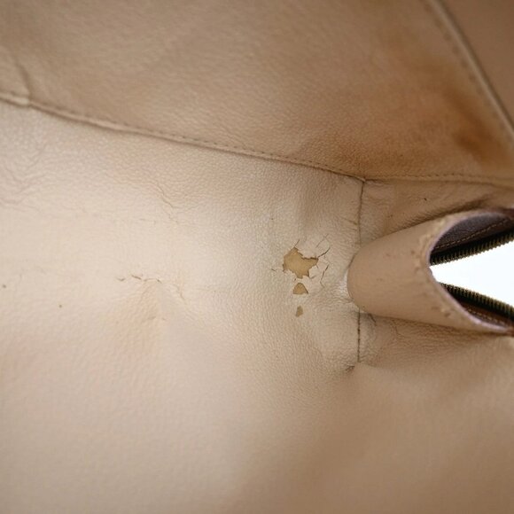 LOUIS VUITTON Trousse Demi Ronde Pouch Monogram Leather Brown M47520 68KB527 - Picture 10 of 14